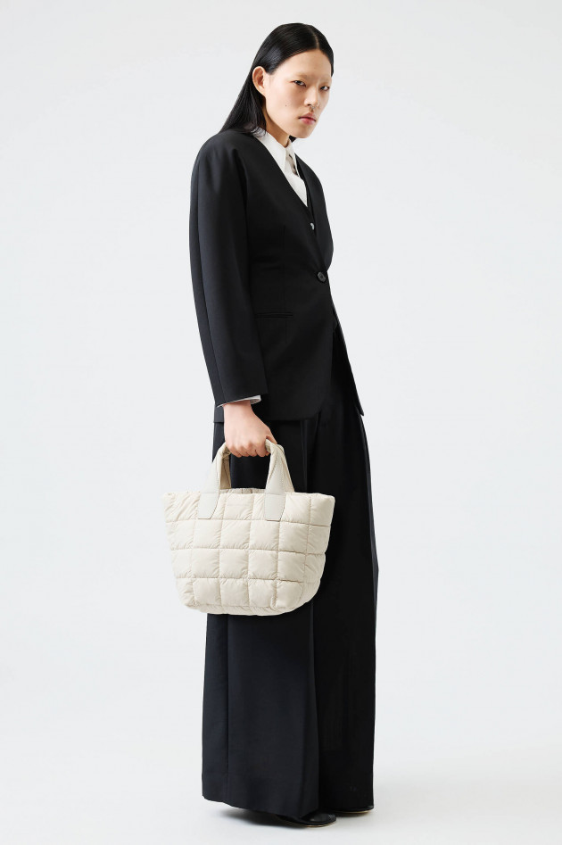 Vee Collective Gesteppte PORTER TOTE SMALL in Creme