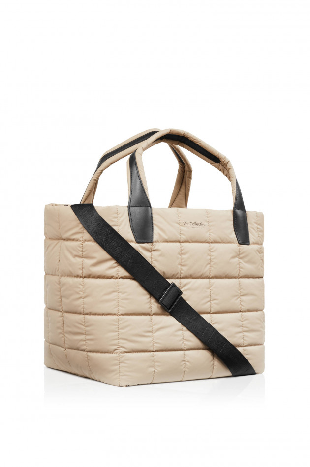 Vee Collective Gesteppte Tasche PORTER TOTE MEDIUM in Beige