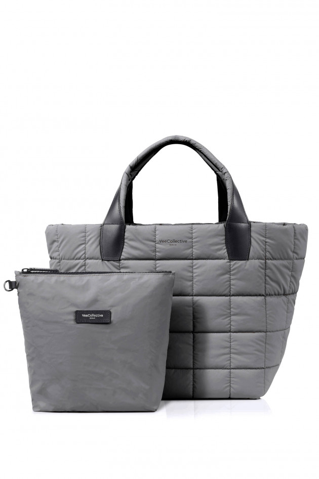 Vee Collective Gesteppte Tasche PORTER TOTE MEDIUM in Grau