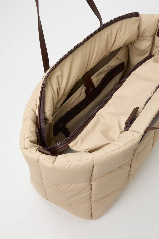 Vee Collective Gesteppte Tasche PORTER MARCHE in Beige/Braun