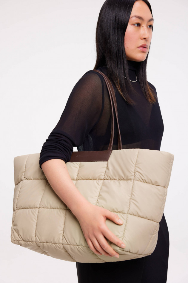 Vee Collective Gesteppte Tasche PORTER MARCHE in Beige/Braun