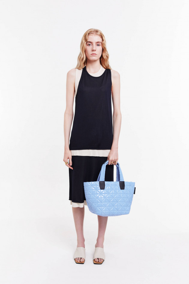 Vee Collective  VEE TOTE LINE SMALL in Blu Vinyl