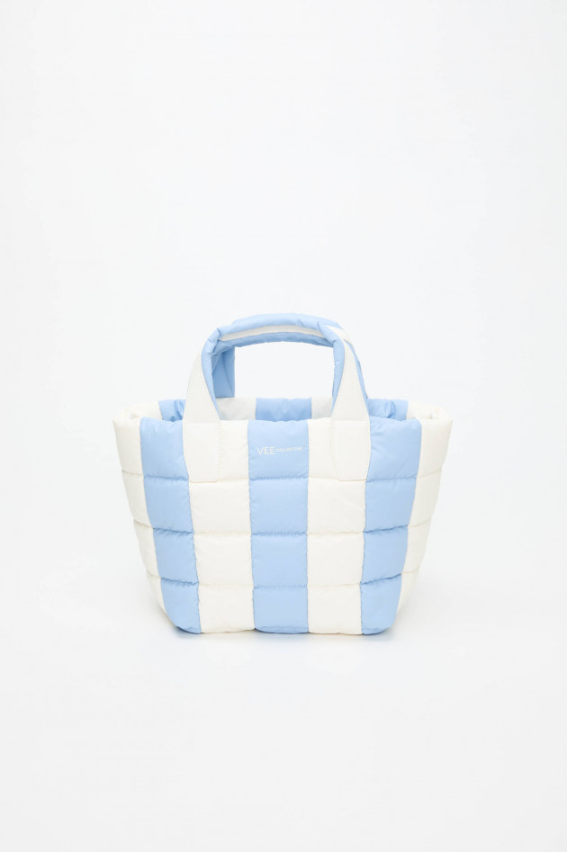 Vee Collective Tasche PORTER SMALL in Hellblau/Weiß gestreift