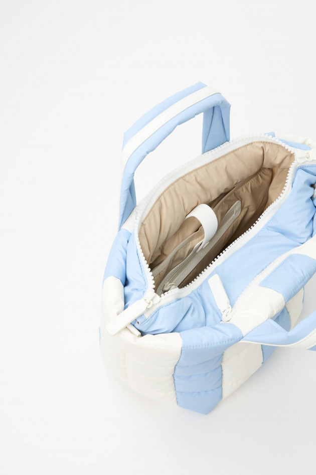 Vee Collective Tasche PORTER SMALL in Hellblau/Weiß gestreift