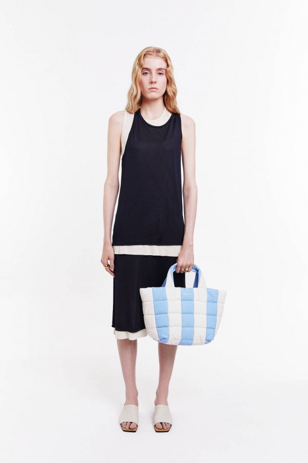 Vee Collective Tasche PORTER SMALL in Hellblau/Weiß gestreift