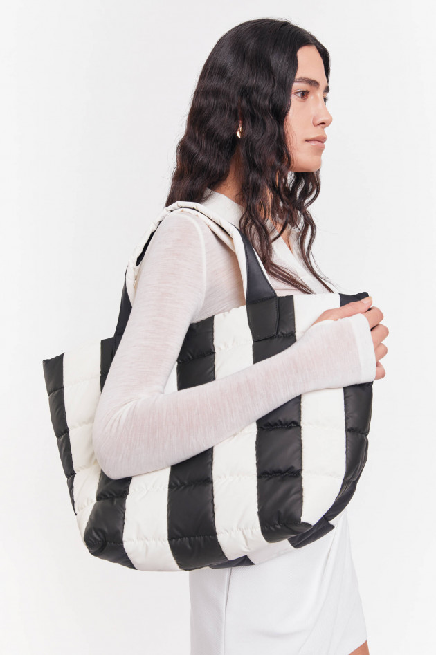 Vee Collective Tasche PORTER MEDIUM in Schwarz/Weiß gestreift