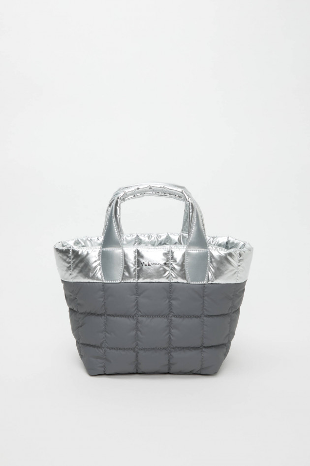 Vee Collective Split Tasche PORTER TOTE SMALL in Silber/Grau
