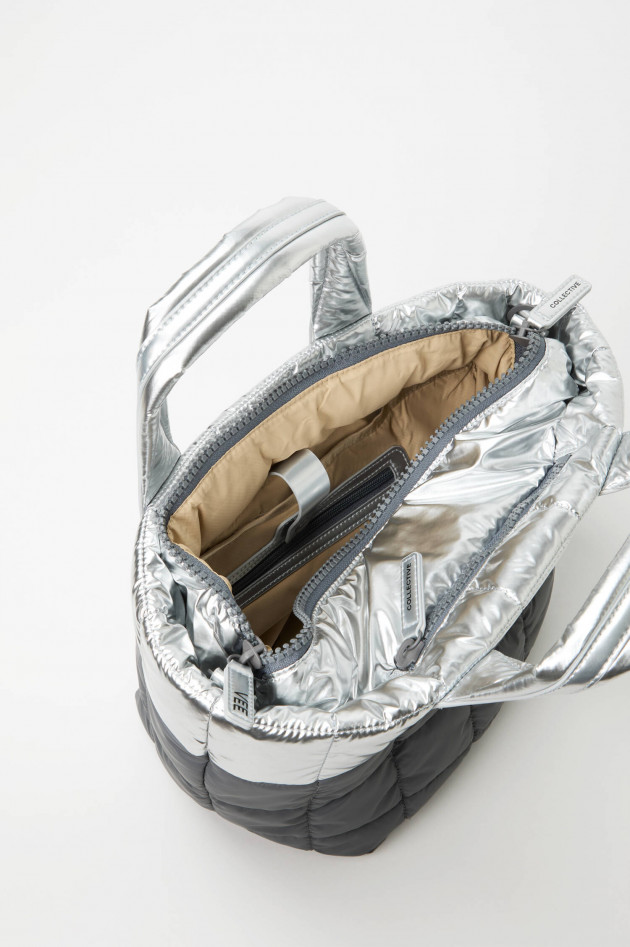 Vee Collective Split Tasche PORTER TOTE SMALL in Silber/Grau