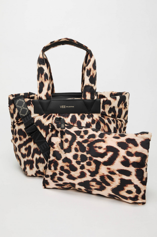 Vee Collective Leo-Tasche CABA TOTE MEDIUM in Beige/Schwarz/Braun