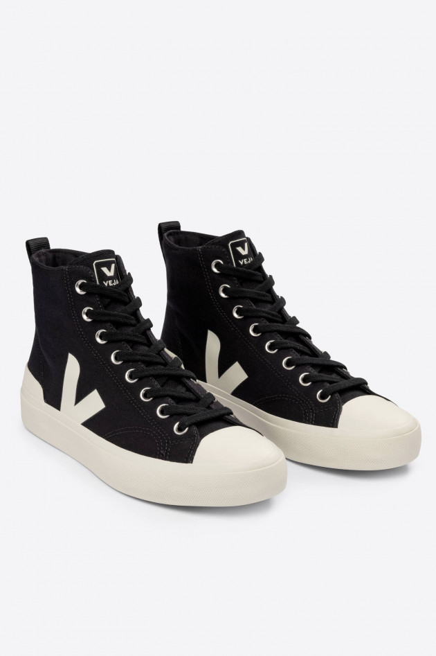 Veja Canvas High Top Sneaker WATA in Schwarz