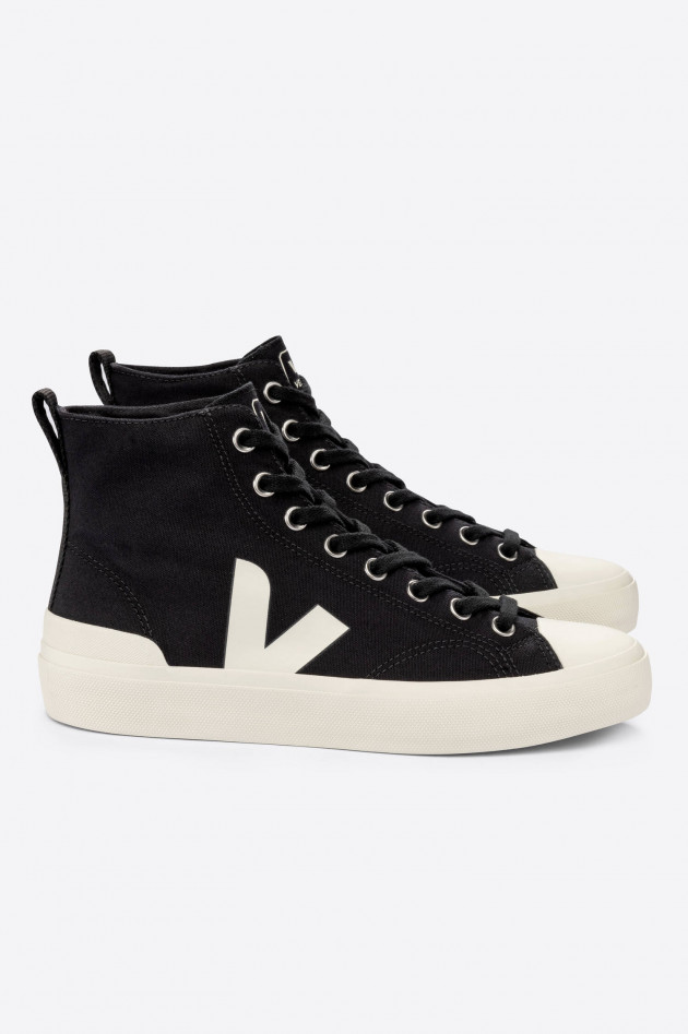 Veja Canvas High Top Sneaker WATA in Schwarz