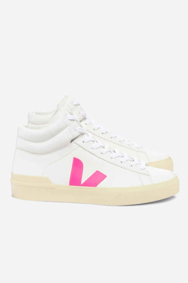 Veja High-Top-Sneaker MINOTAUR in Weiß/Pink