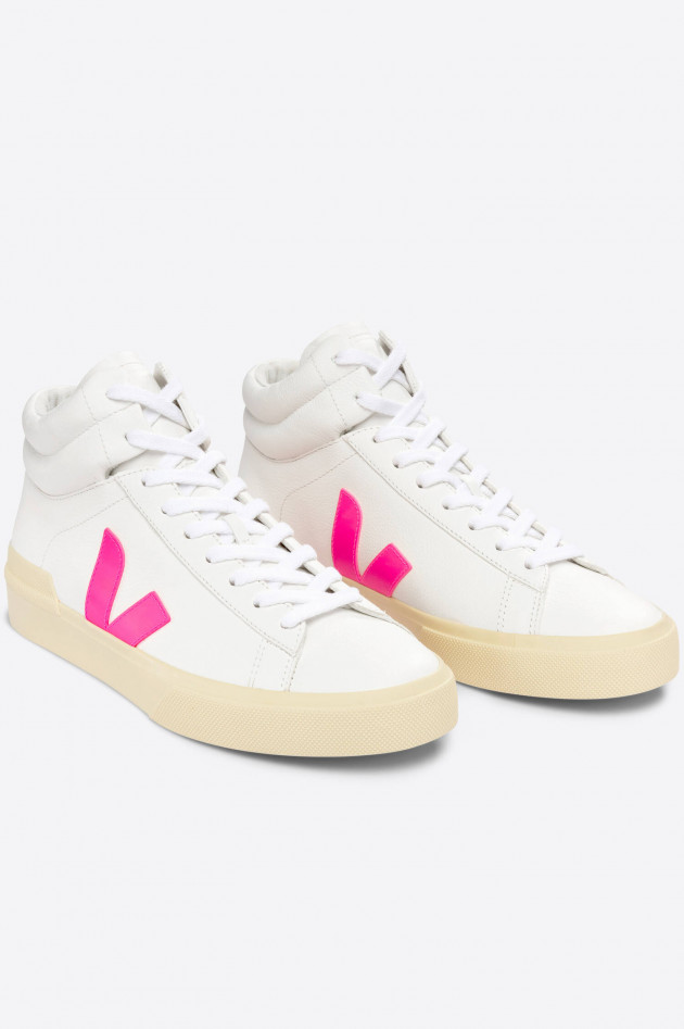 Veja High-Top-Sneaker MINOTAUR in Weiß/Pink