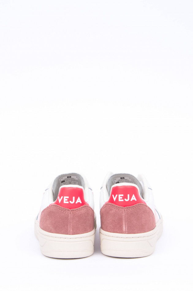 Veja Sneaker V10 in Weiß/Rosa/Pink