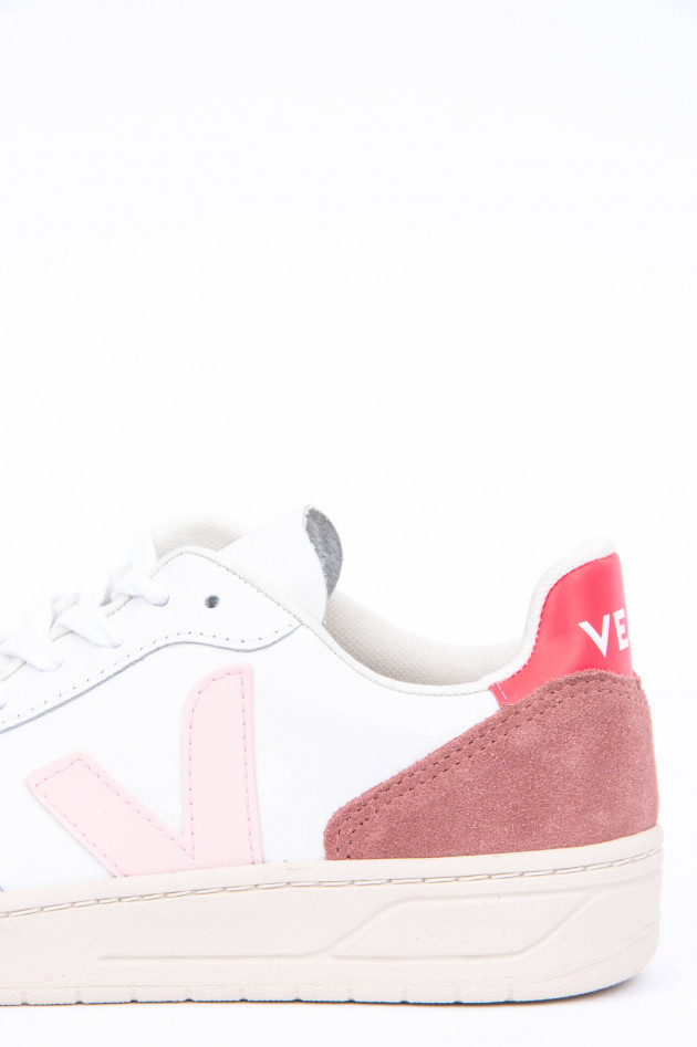 Veja Sneaker V10 in Weiß/Rosa/Pink