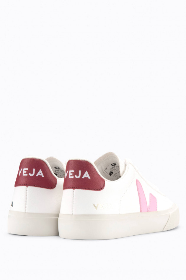 Veja Nachhaltiger Sneaker CAMPO in Weiß/Rosa/Rost