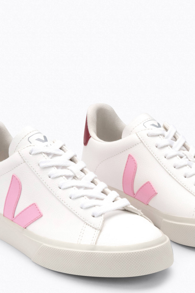 Veja Nachhaltiger Sneaker CAMPO in Weiß/Rosa/Rost