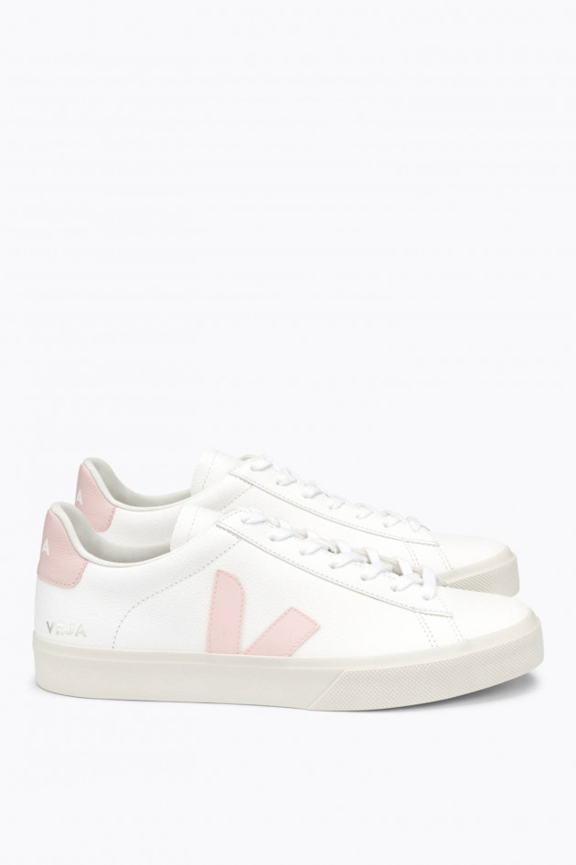 Veja Nachhaltiger Sneaker CAMPO in Weiß/Rosa