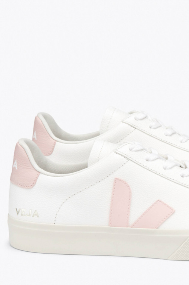 Veja Nachhaltiger Sneaker CAMPO in Weiß/Rosa