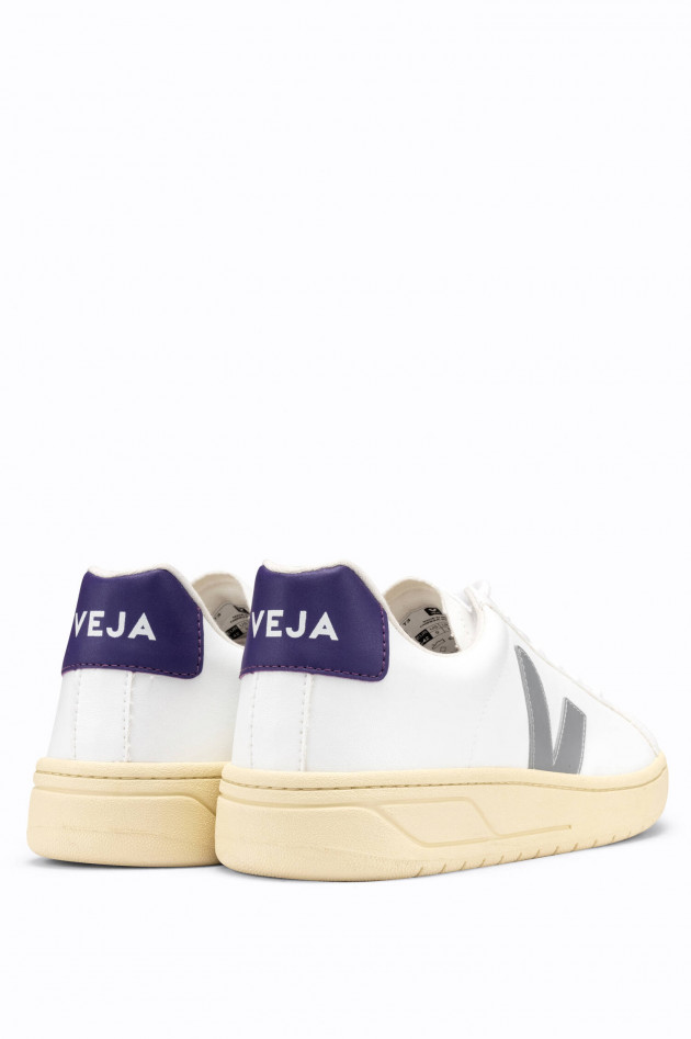 Veja Veganer Leder-Sneaker URCA in Weiß/Grau/Lila