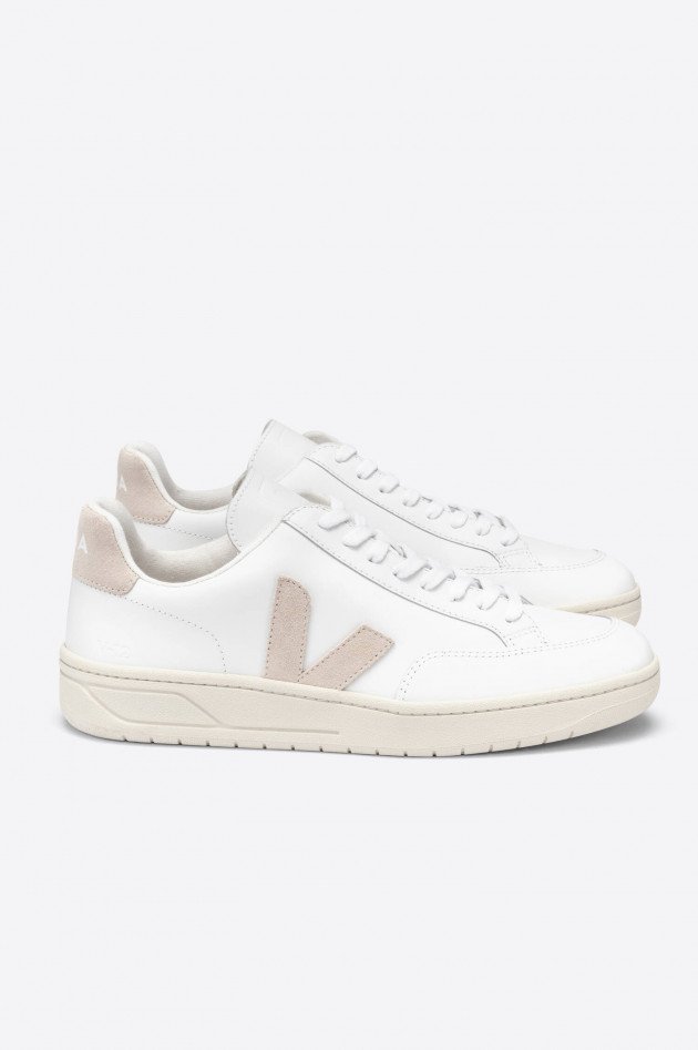 Veja Nachhaltiger Sneaker V12 in Weiß/Sand