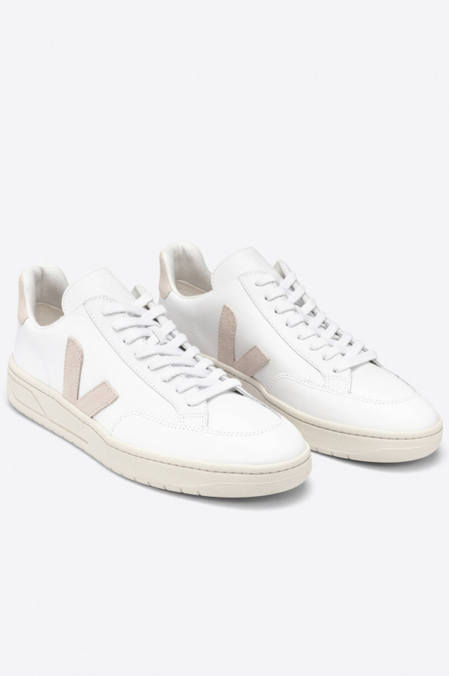 Veja Nachhaltiger Sneaker V12 in Weiß/Sand