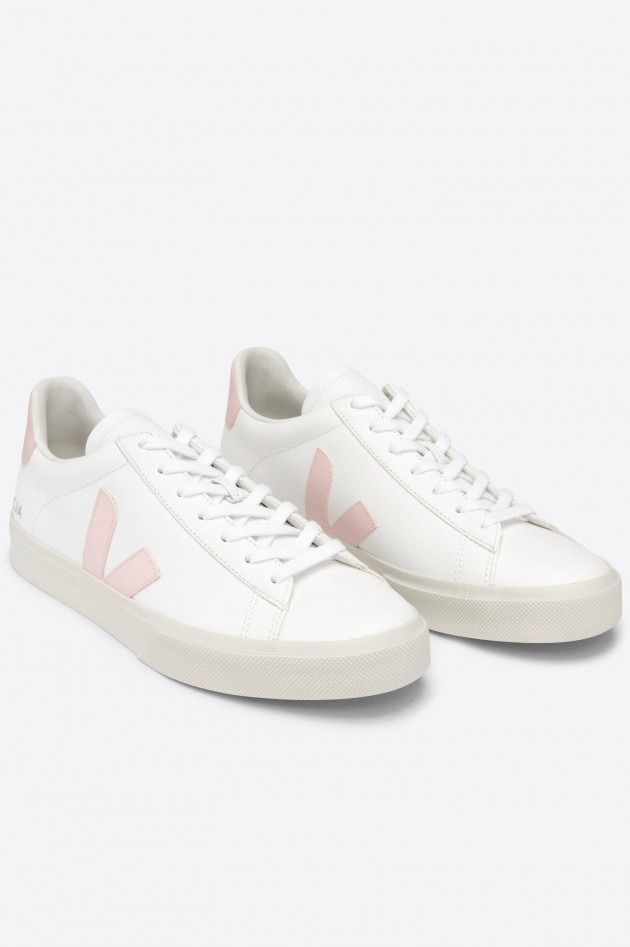 Veja Nachhaltiger Sneaker CAMPO in Weiß/Rosa