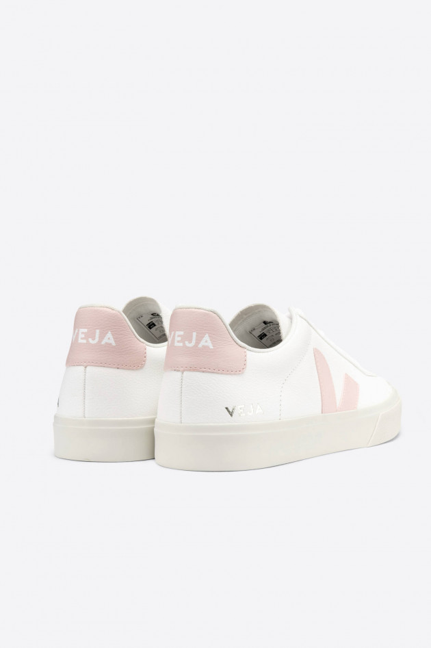 Veja Nachhaltiger Sneaker CAMPO in Weiß/Rosa