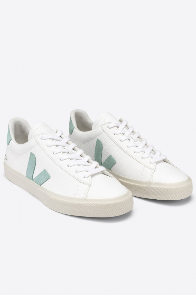 Veja Nachhaltiger Sneaker CAMPO in Weiß/Matcha