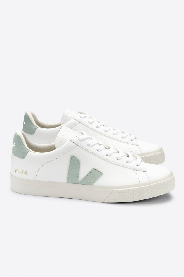 Veja Nachhaltiger Sneaker CAMPO in Weiß/Matcha