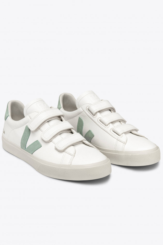 Veja Sneaker RECIFE mit Klettverschluss in Weiß/Matcha