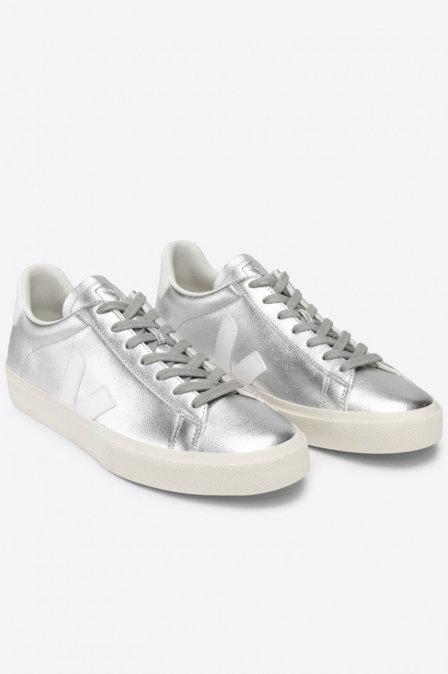 Veja Nachhaltiger Sneaker CAMPO in Silber/Weiß