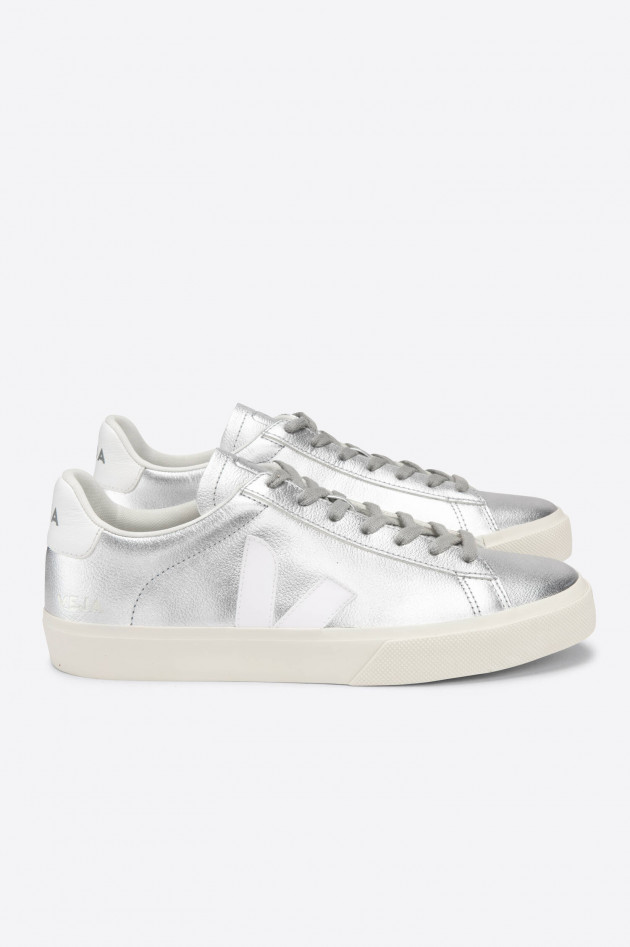 Veja Nachhaltiger Sneaker CAMPO in Silber/Weiß