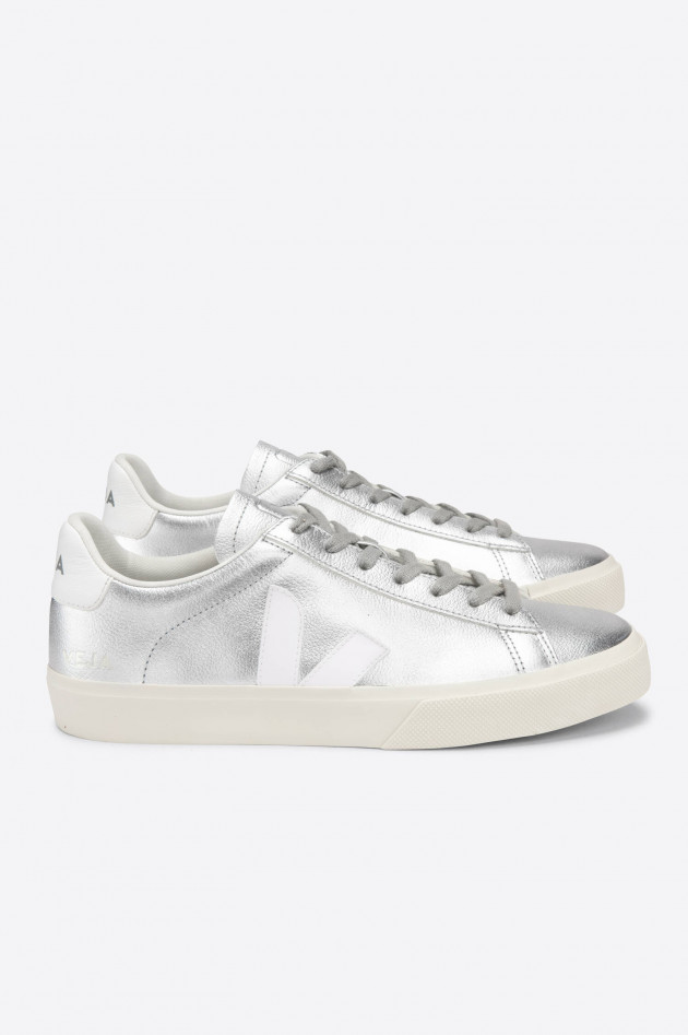 Veja Nachhaltiger Sneaker CAMPO in Silber/Weiß