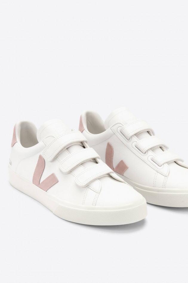 Veja Sneaker RECIFE mit Klettverschluss in Weiß/Flieder