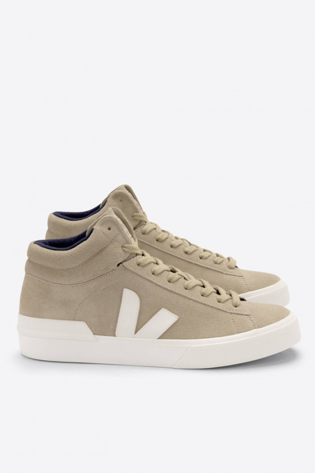 Veja High-Top-Sneaker MINORAUR aus Veloursleder in Sand