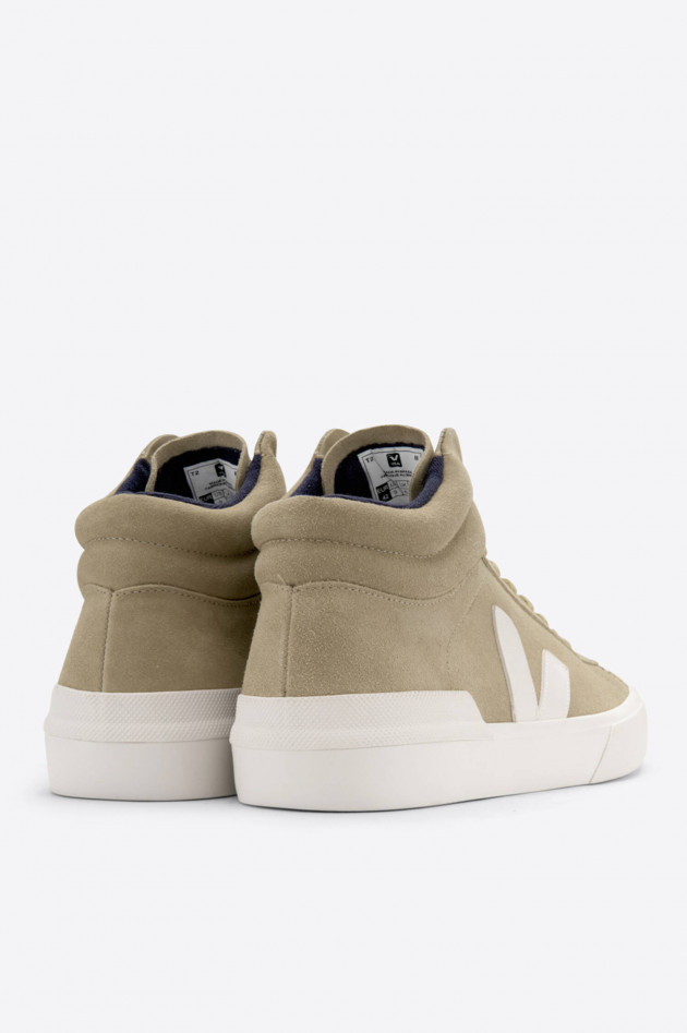 Veja High-Top-Sneaker MINORAUR aus Veloursleder in Sand