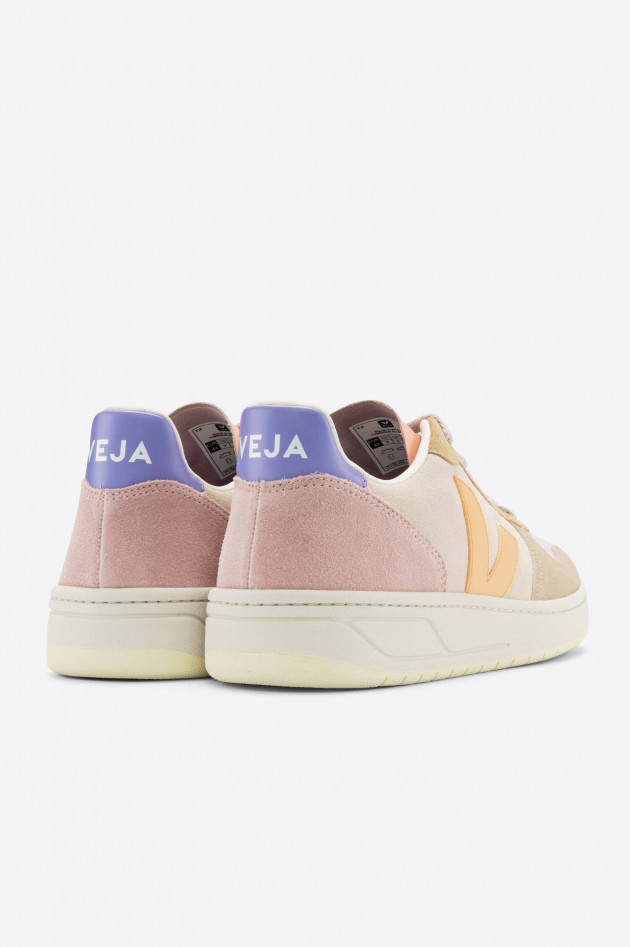 Veja Sneaker V10 in Beige/Flieder/Pfirsich