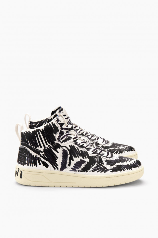 Veja High-Top-Sneaker V15 VEJA X MARNI in Creme/Schwarz