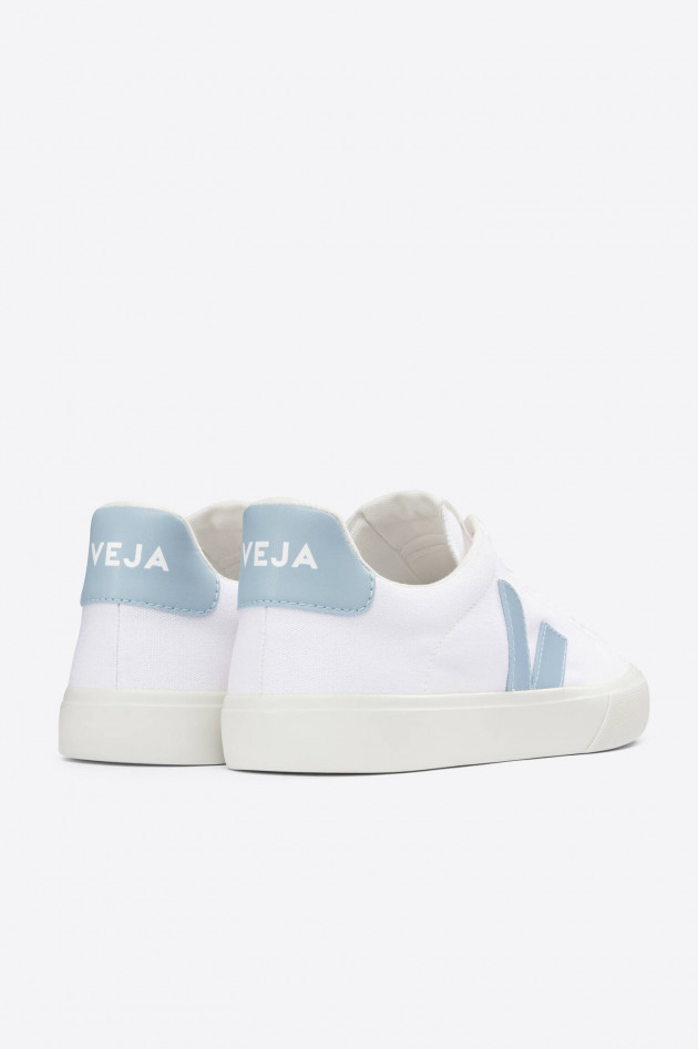 Veja Canvas Sneaker CAMPO in Weiß/Hellblau