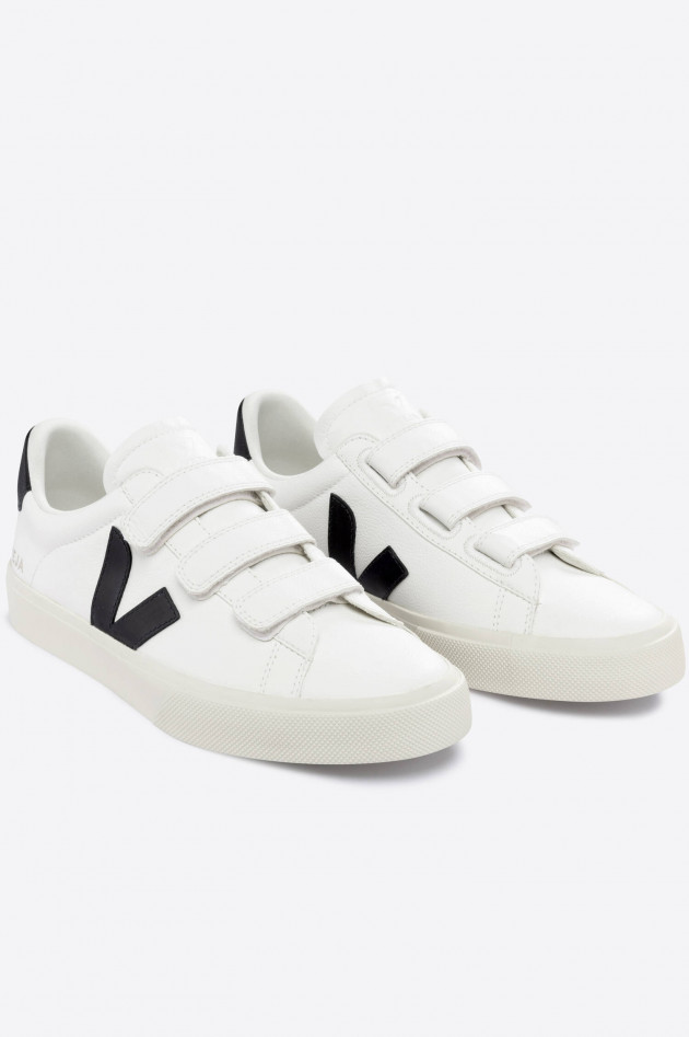 Veja Sneaker RECIFE mit Klettverschluss in Weiß/Schwarz