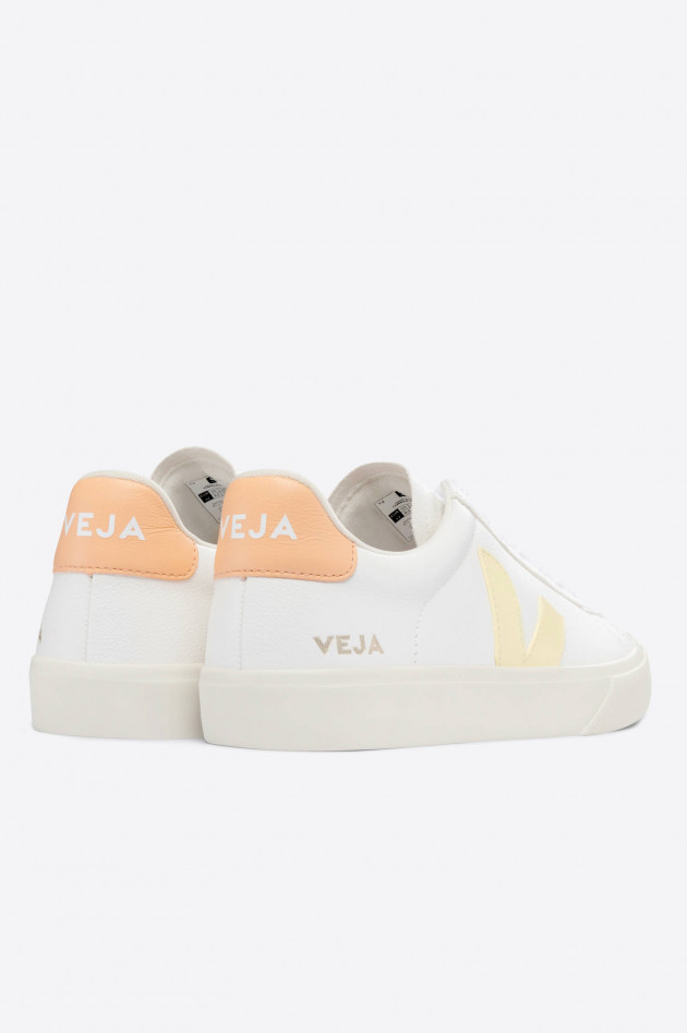 Veja Nachhaltiger Sneaker CAMPO in Weiß/Gelb/Apricot