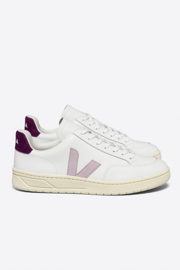 Veja Nachhaltiger Sneaker V12 in Weiß/Magneta