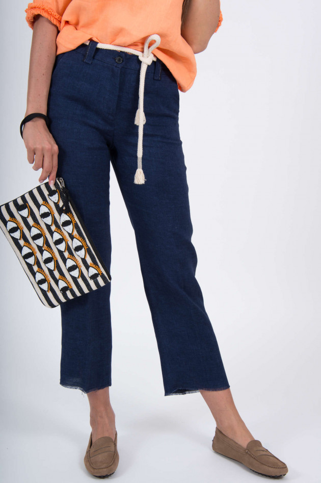 Via Masini 80 Culotte mit Kordel in Navy