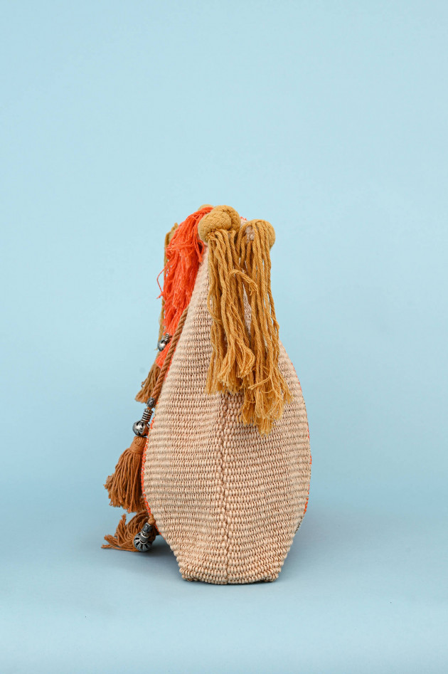 ViaMailBag Boho-Shopper MASAI GIPSY in Natur/Orange