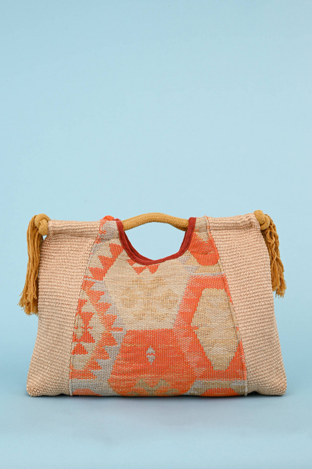 ViaMailBag Boho-Shopper MASAI GIPSY in Natur/Orange