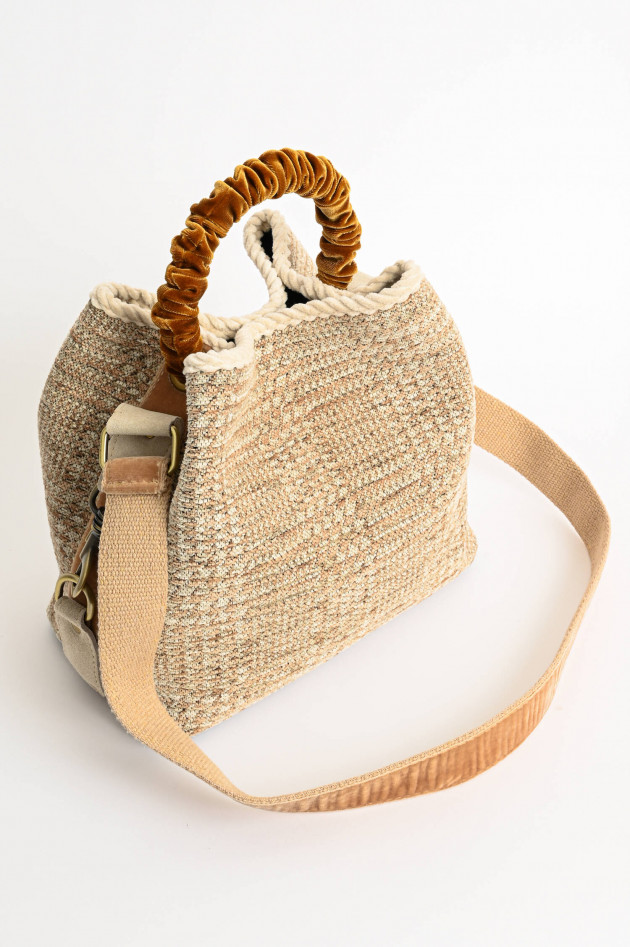 ViaMailBag Chenille-Jacquard Tasche ZERMAT MADRAS in Beige