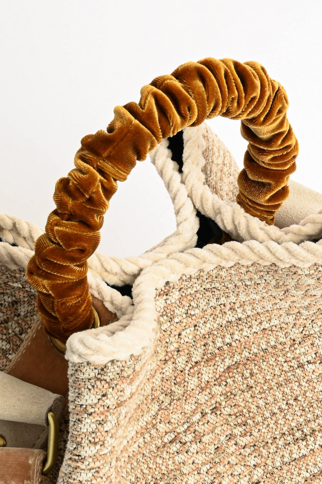 ViaMailBag Chenille-Jacquard Tasche ZERMAT MADRAS in Beige