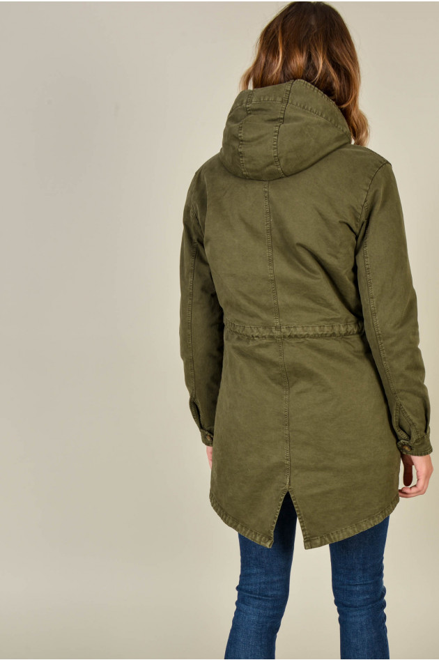 Vicino Venezia Parka mit Fakefell in Oliv/Orange