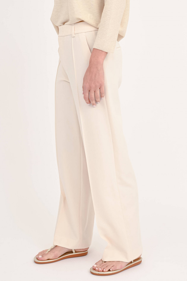 Vince Wide-Leg Hose in PINTUCK in Creme